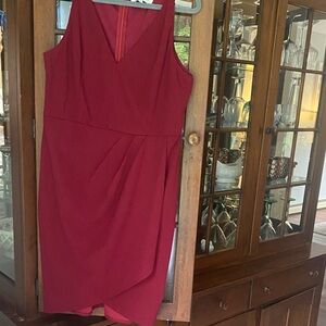 Chic Asymmetrical Red Dress
